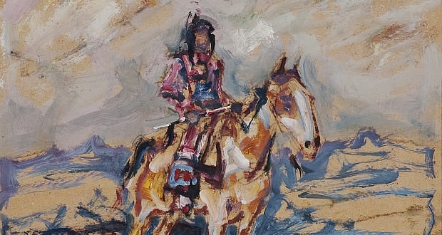 Blackfeet-Krieger zu Pferde, 1913/14
